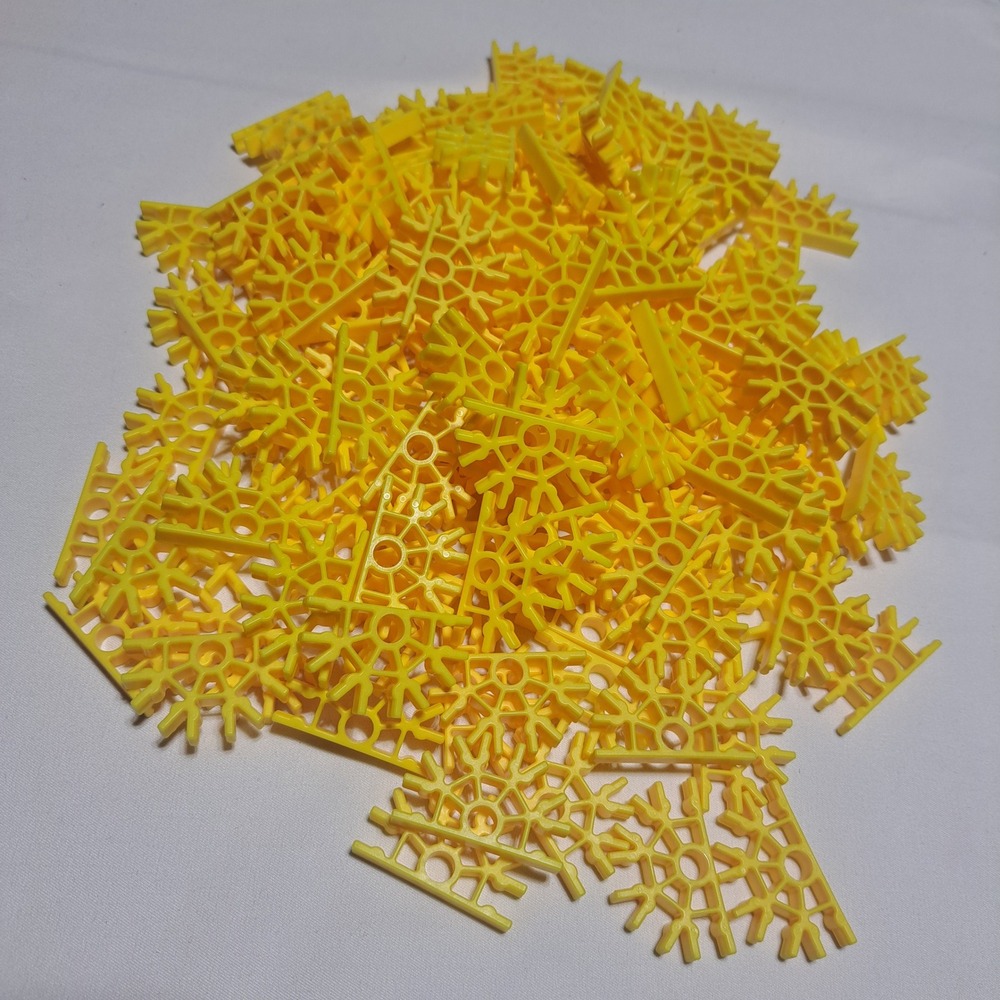 K'NEX Yellow 5-Way Connectors Bulk Lot of 140 Replacement Building Parts STEM